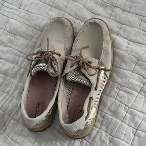 Sperry Women's Tan and Cream Loafers